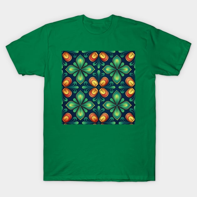 Clover shamrock in St Patricks day seamless pattern T-Shirt by MilkyBerry